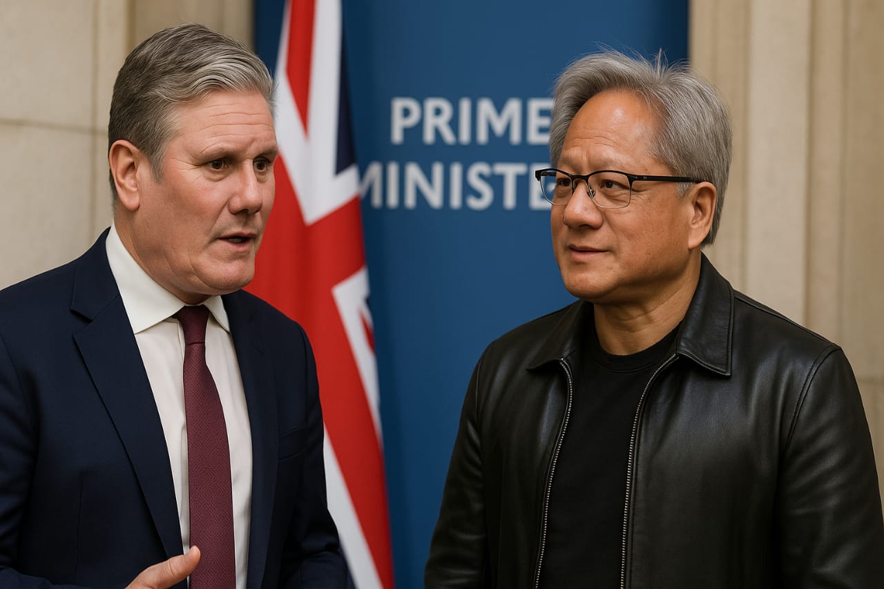 Prime Minister Keir Starmer is partnering with Nvidia CEO Jensen Huang